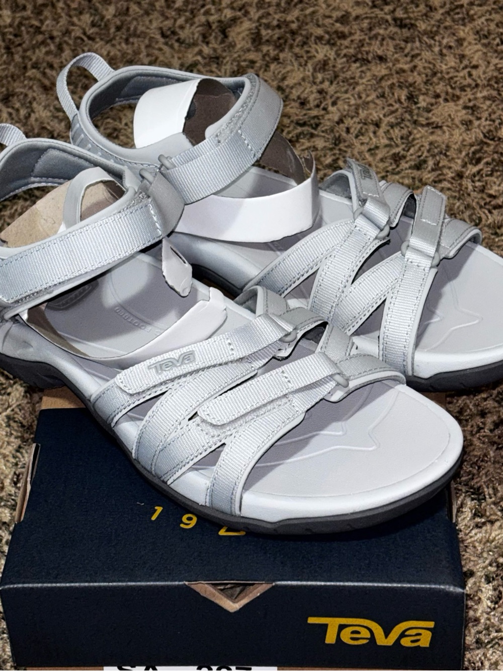 Teva Tirra Womens Sandals Size 9 Vapor Blue Grey Hiking Sport Strappy 4266 NIB